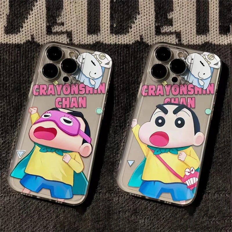 蜡笔小新适用苹果15手机壳iPhone13/14promax防摔12/11全包xr软8p