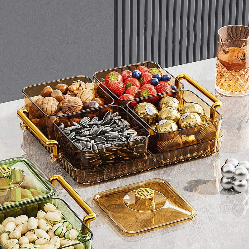 水果盘家用客厅茶几糖果盒2025新款果盘干果盘轻奢干果收纳盒