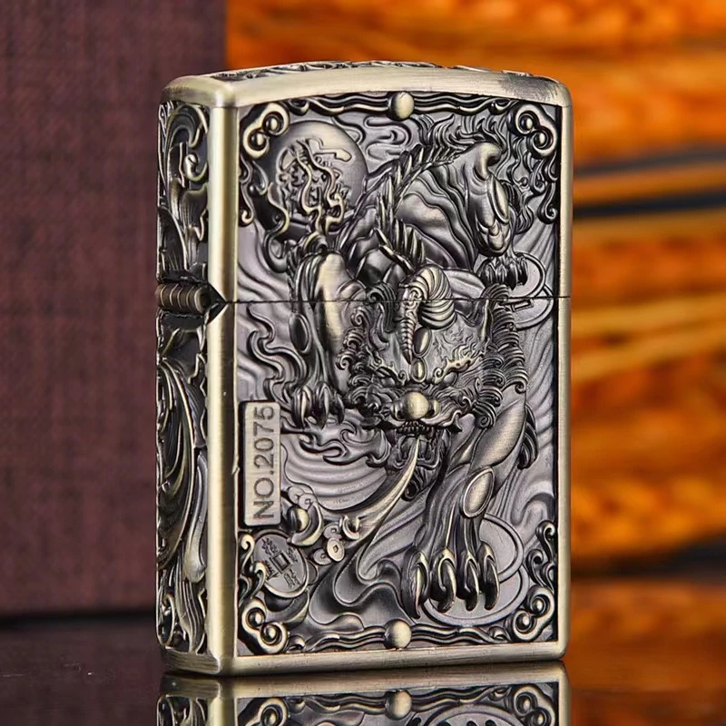 ZORRO佐罗全新复古秋季新款手工精雕貔貅煤油打火机