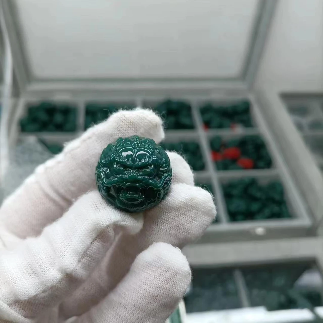 琉璃龙珠精雕工尺寸12-28雕刻精美气质手工修孔高抛光