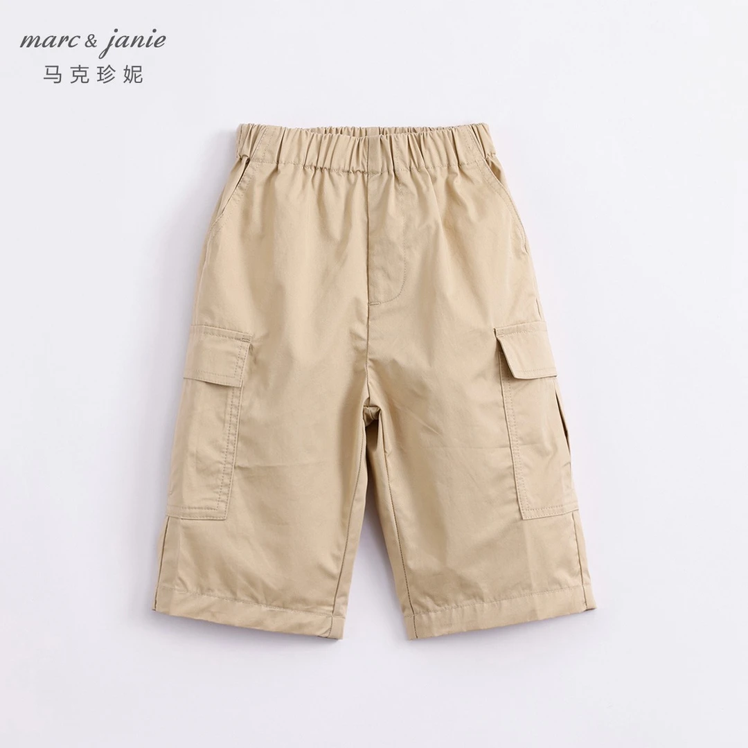 马克珍妮夏装 男童儿童大口袋七分裤 儿童工装裤230971