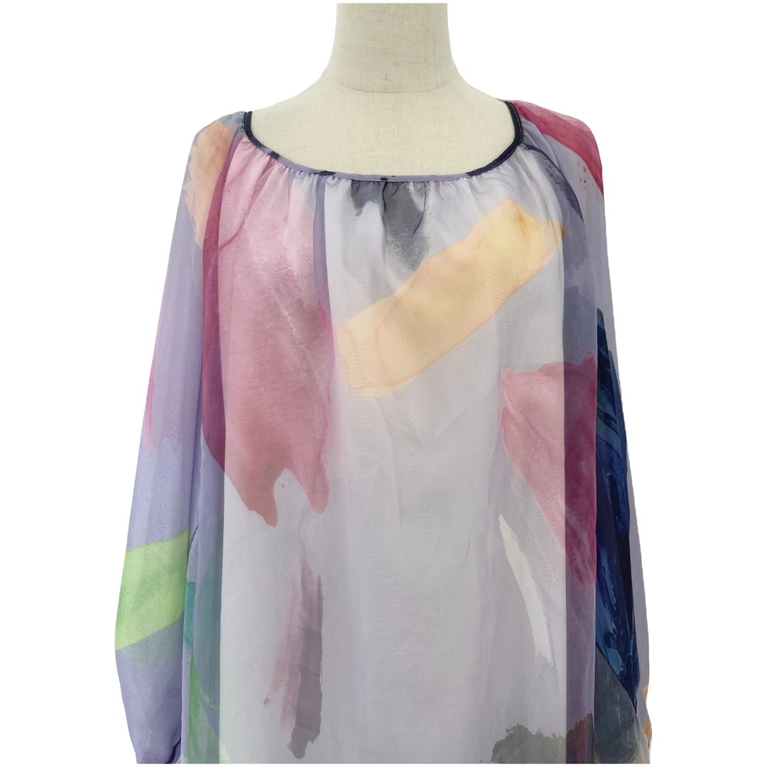 1050长款休闲连衣裙长袖沙滩裙