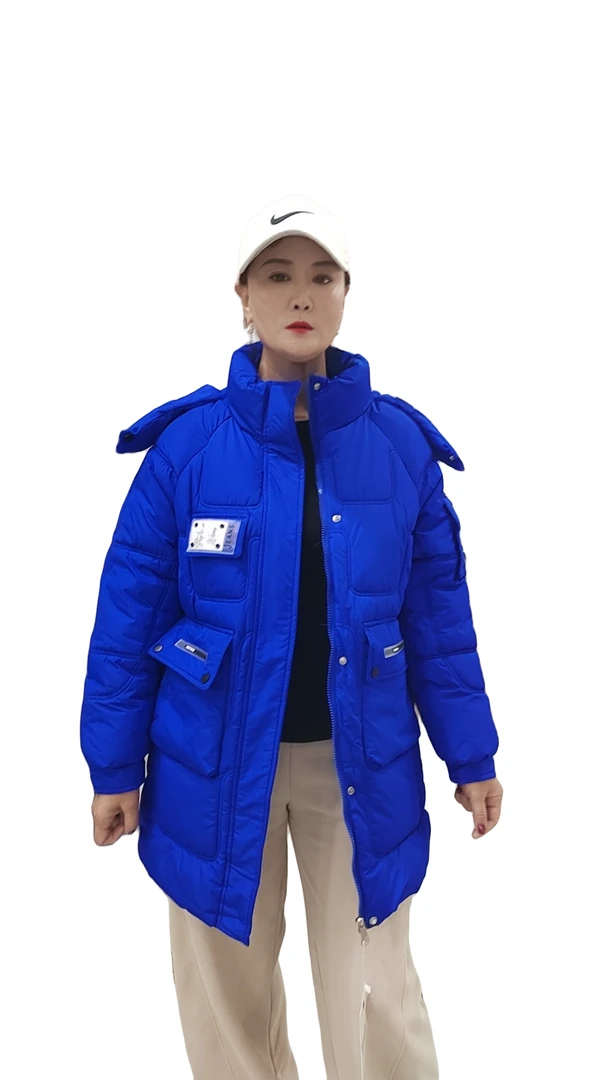 2023新款棉服时尚减龄中长款加厚外套连帽冬季百搭保暖休闲秋冬