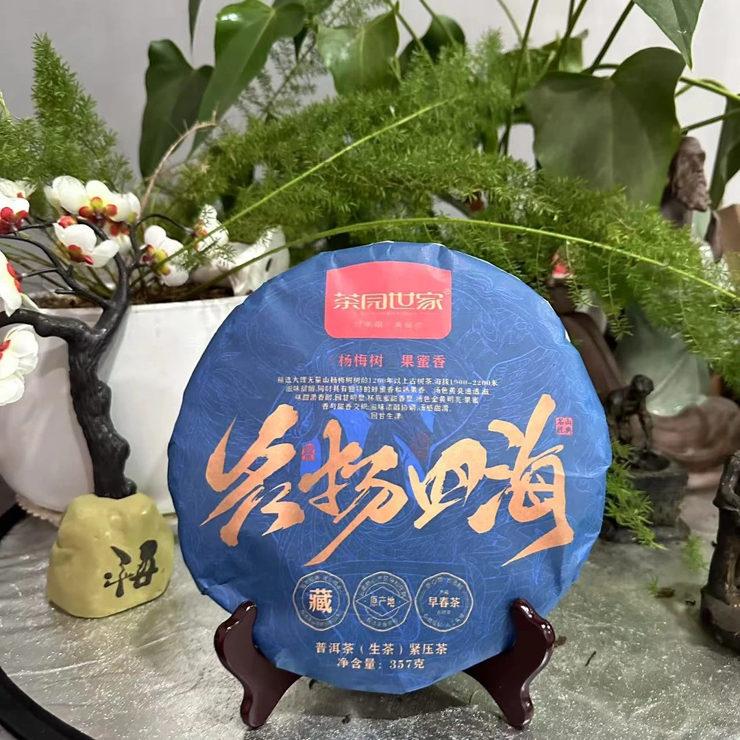 茶园世家茶园世家杨梅树名扬四海普洱生茶357g/饼 生普