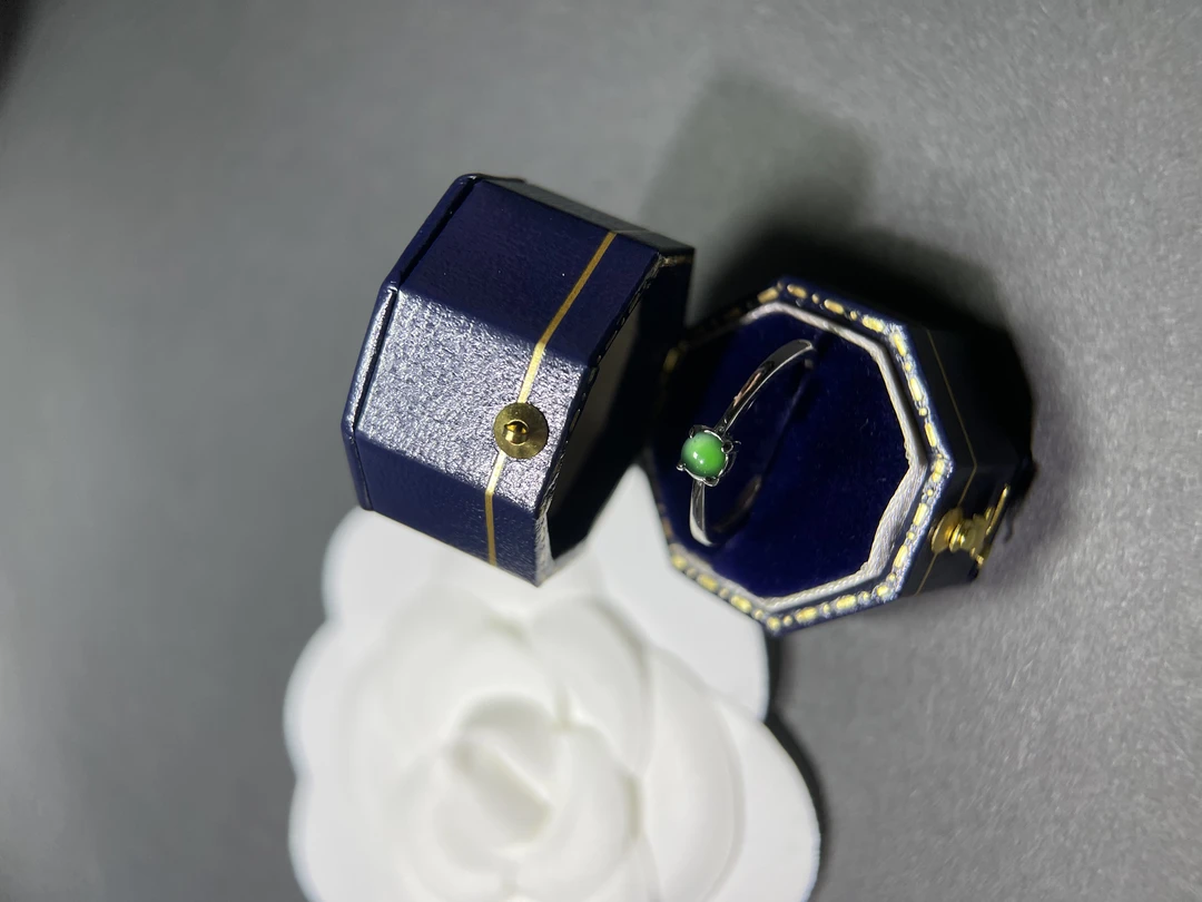 925银镶天然翡翠戒指多样性发货L3
