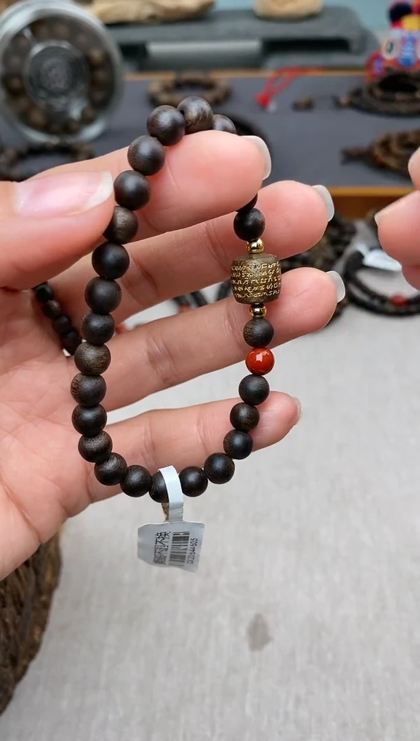 【闪购商品】沉香手串富森红土0.6+五条+配饰沉水单圈