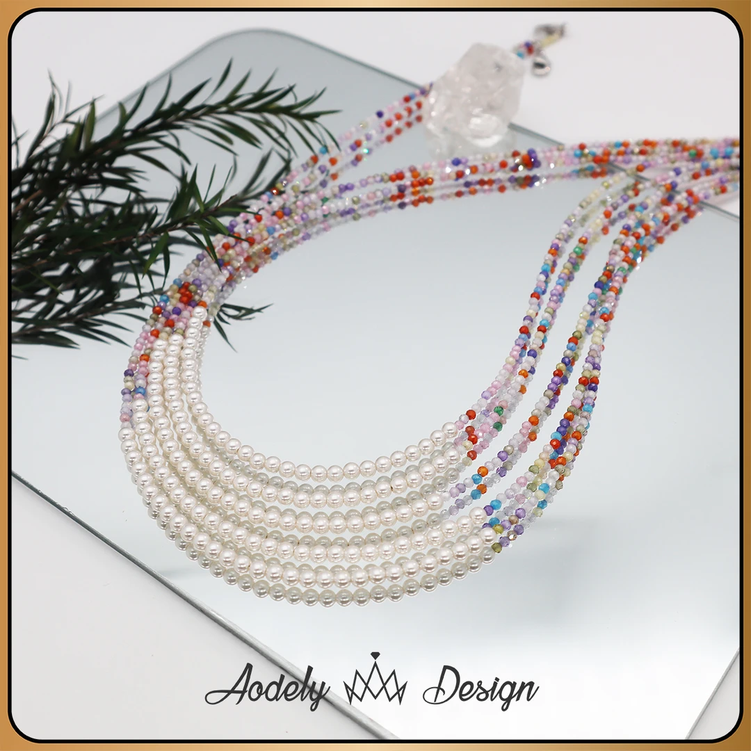 【爆闪微笑链】尖晶石时尚百搭爆款微笑项链颈链锁骨链一条FL-291