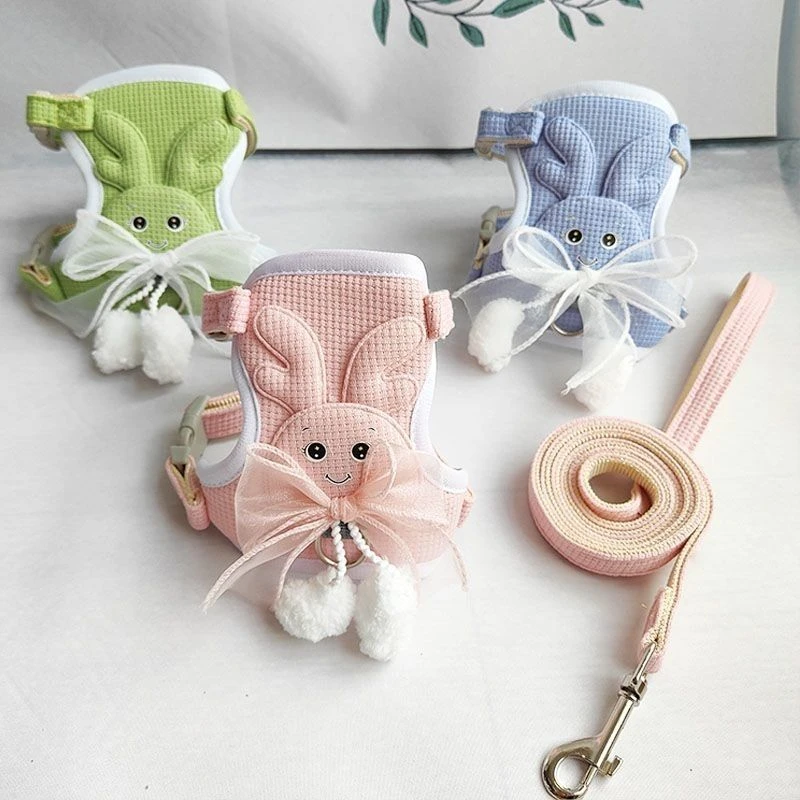 狗狗牵引绳猫咪狗绳子背心式胸背带可爱网红小型犬泰迪宠物遛狗绳