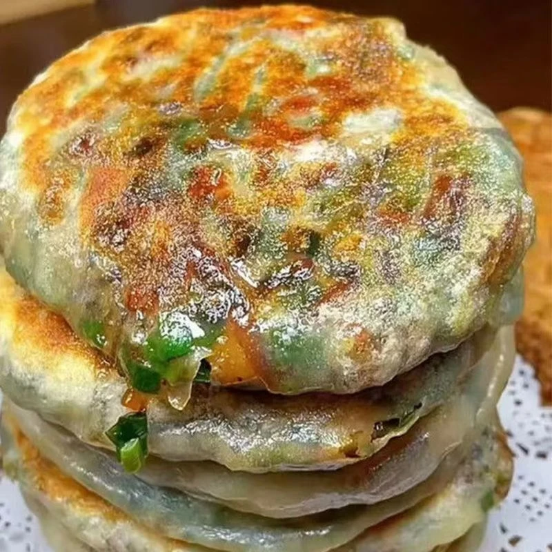 爆汁生馅饼韭菜鸡蛋纸皮馅饼早餐煎饼懒人速食冷冻加热半成品即食