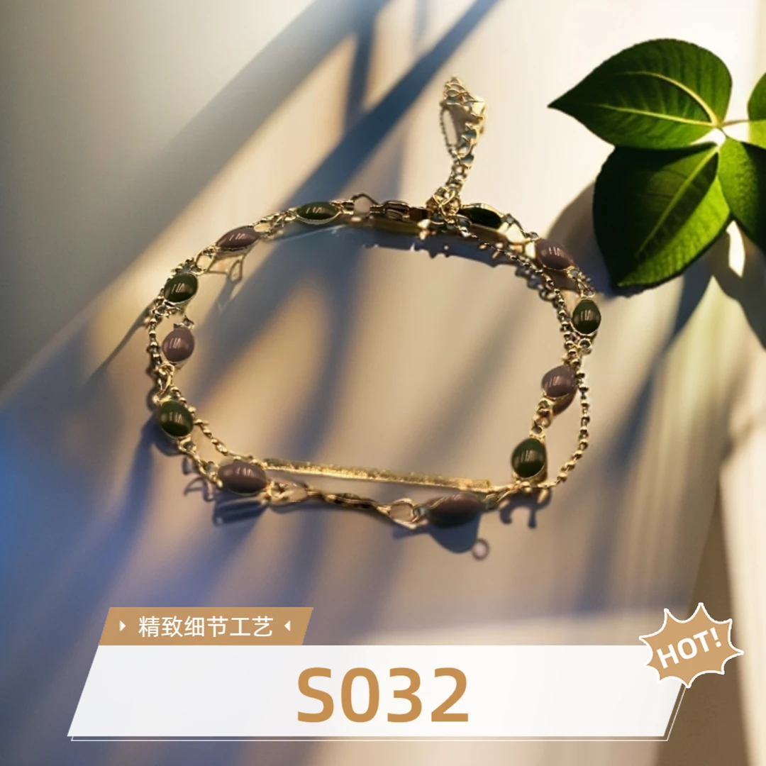 合金锆石手链 S032法式复古手链ins风创意设计时尚手链