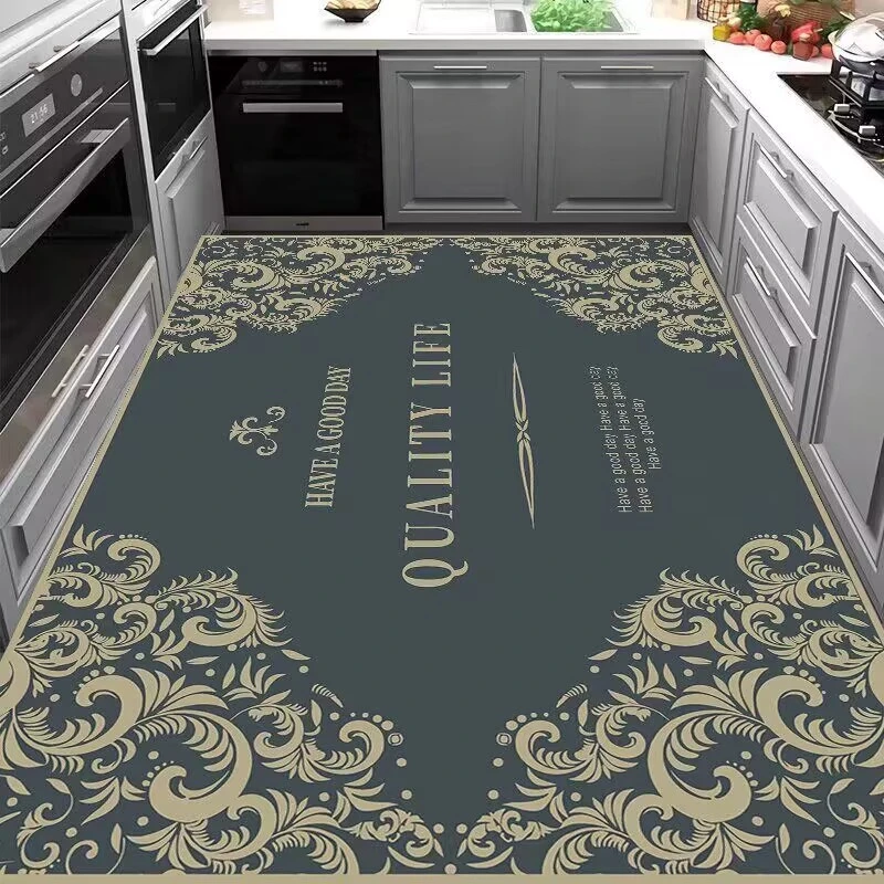 轻奢灰硅藻泥防滑吸水地垫脚垫门垫家用玄关卧室简约地毯门垫