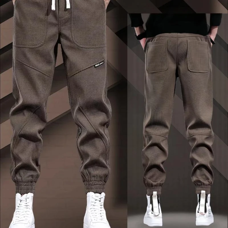 男士百搭休闲裤宽松潮流秋冬松紧腰大码