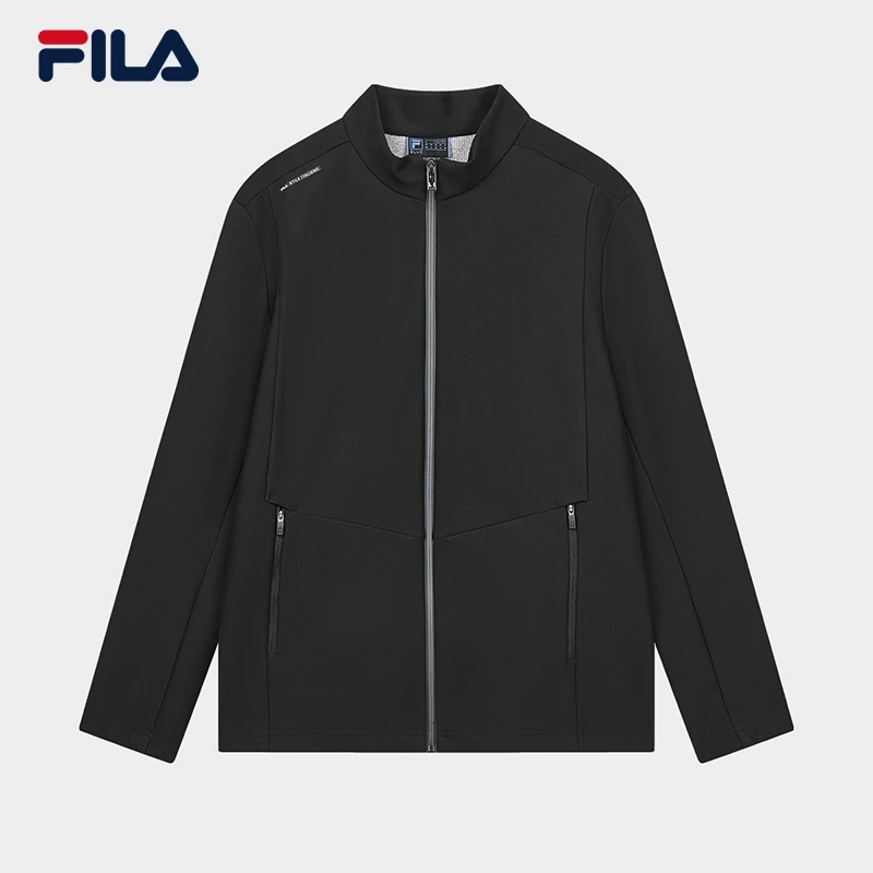 Fila/斐乐男士高端商务夹克运动舒适防风立领针织外套F11M412502F