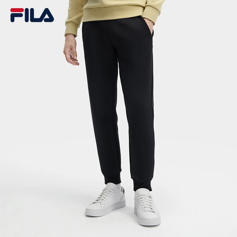 Fila/斐乐男士【天丝空气层束脚裤】秋保暖亲肤长裤F11M342605F
