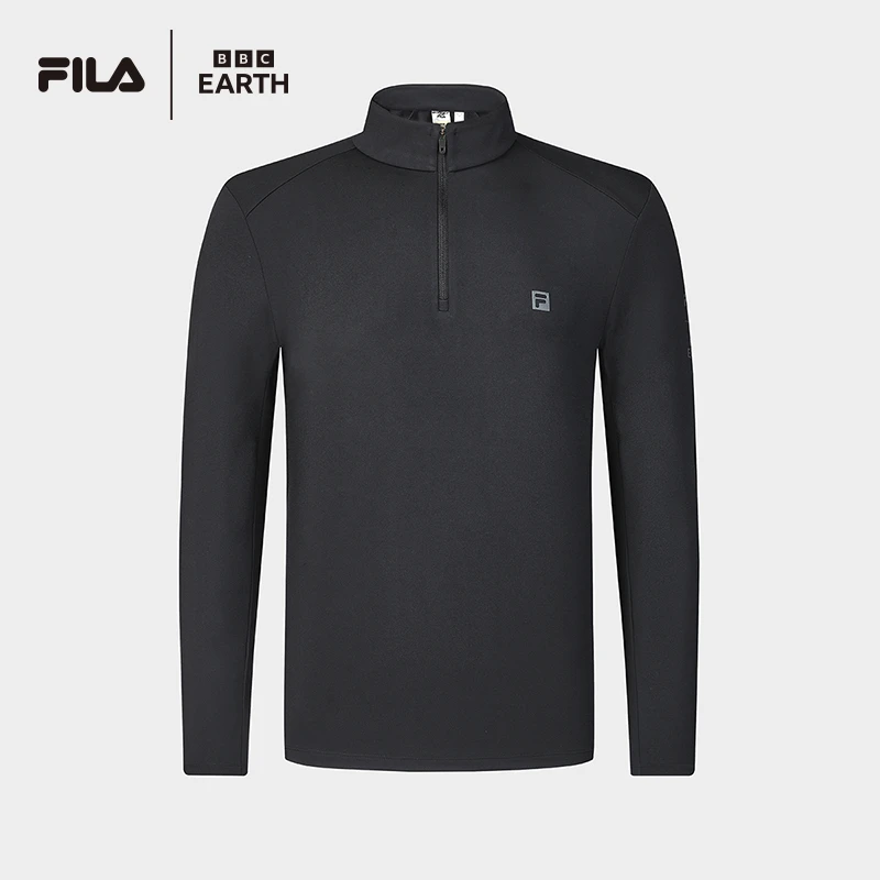 Fila/斐乐新款立领长袖POLO衫跑步衫秋冬保暖亲肤长袖A11M447202F