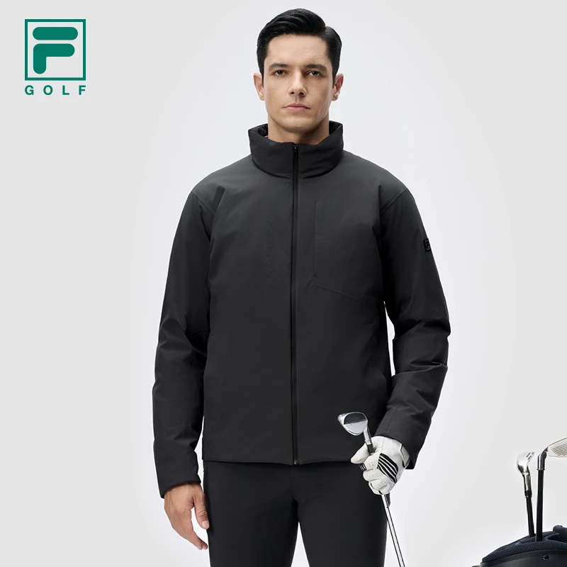 FILA斐乐羽绒服【鹅绒90%】男士高端商务休闲立领棉羽A11M445907F