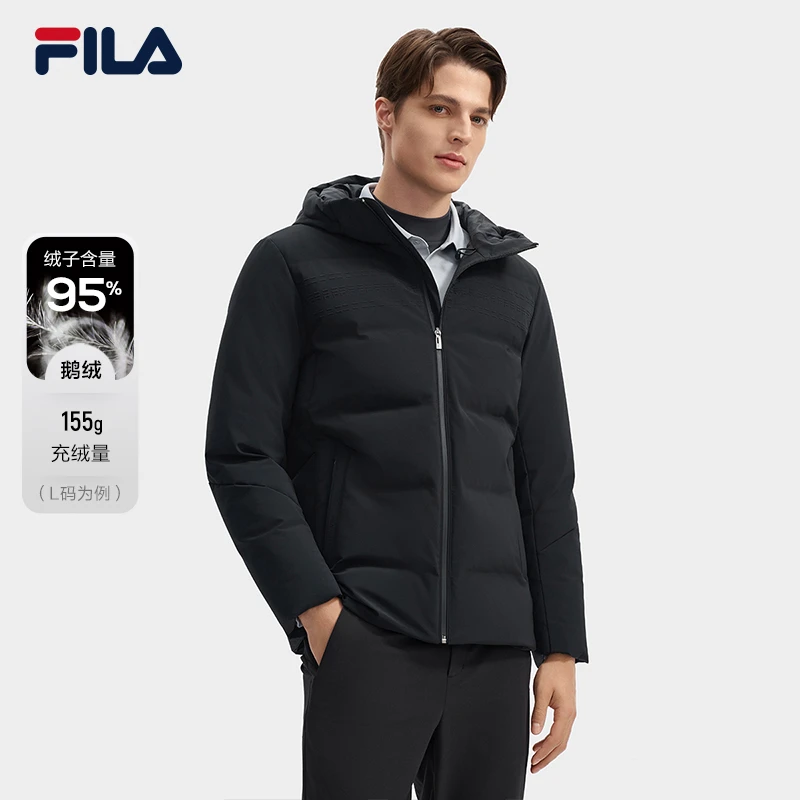 Fila/斐乐羽绒服【鹅绒95%】男士休闲保暖秋冬棉羽外套F11M442904F