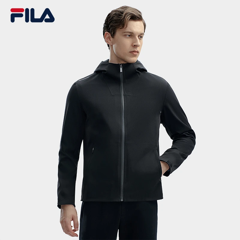 FILA斐乐梭织外套男子2024春季新款时尚运动休闲上衣F11M412703F