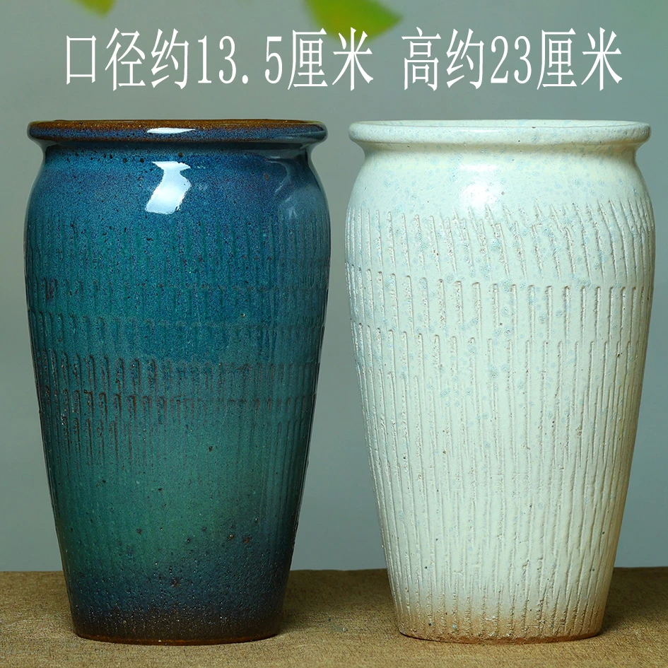 特价有孔多肉花盆粗陶多肉植物法师紫砂兰花陶瓷大号陶罐法师花盆