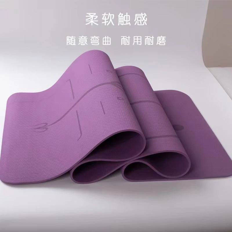 TPE材质防滑隔音减震健身拉伸加宽环保无味加厚瑜伽垫微瑕工厂
