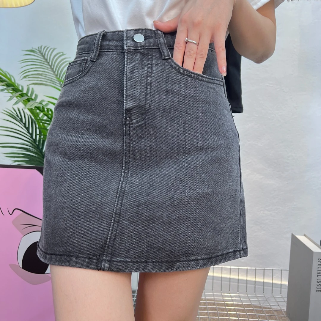 百搭休闲牛仔半身裙ins夏季新款时尚高腰韩版a字裙学生包臀短裙女