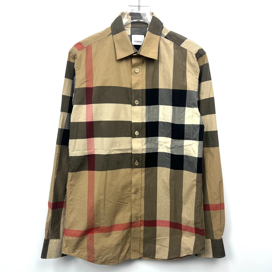 99新burberry/博柏利23ss新款格纹长袖衬衣xs码