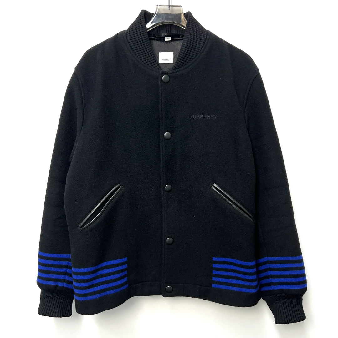 99新 Burberry/博柏利 ss22刺绣logo羊毛棉服外套 52码         /