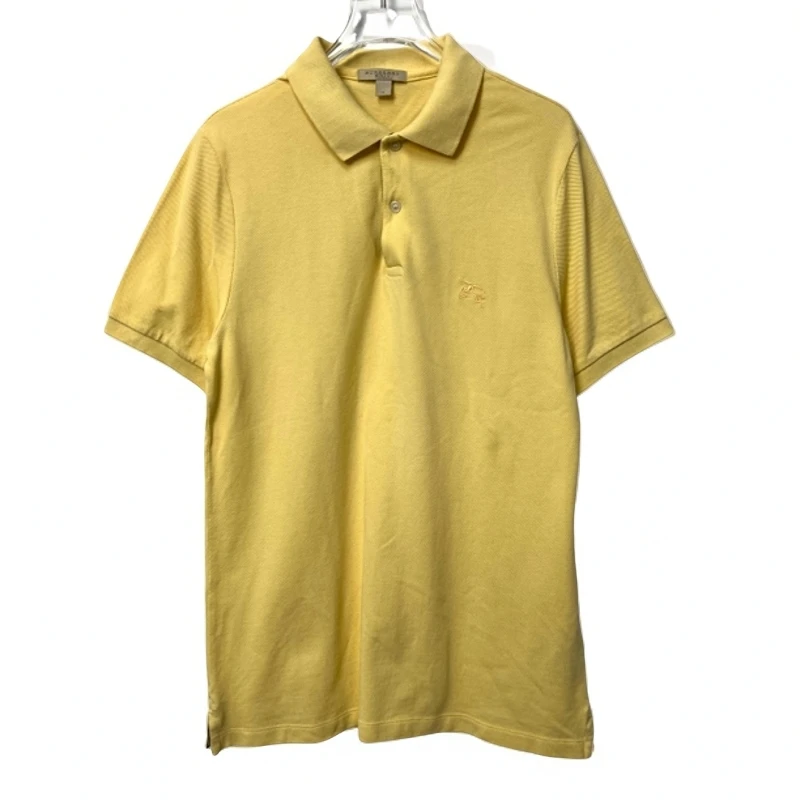 99新 BURBERRY/博柏利  黄色战马刺绣logo短袖polo衫 M码/5279  /