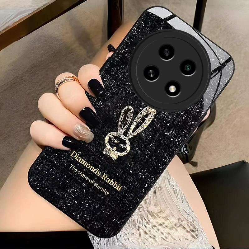 适用oppoa2pro手机壳OPPOA2PRO玻璃钻石彩绘图案新女款时尚保护套