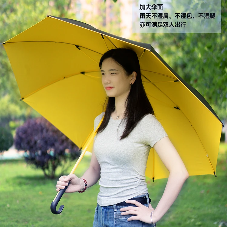 自动伞学生黑胶防晒耐用高尔夫伞晴雨两用双人大伞