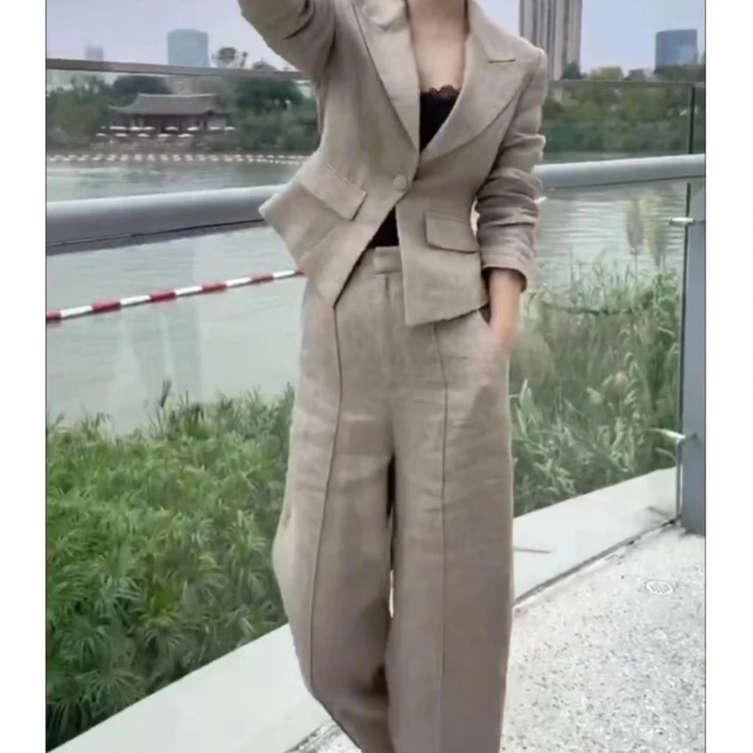 新款时尚气质百搭干练套装女套装两件套上档次女装套装外套休闲