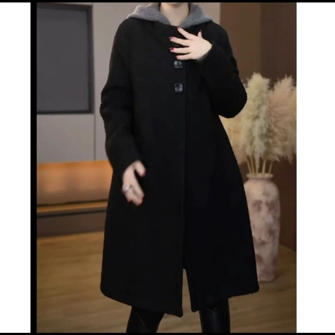 外套连衣裙冬款显瘦新款气质时尚潮流百搭精品女装秋冬大衣中长款