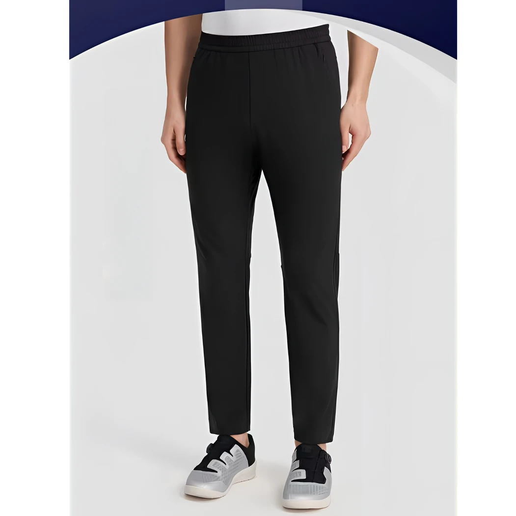 2025秋冬男女同款透气舒适宽松运动跑步吸湿防泼水加绒九分长裤