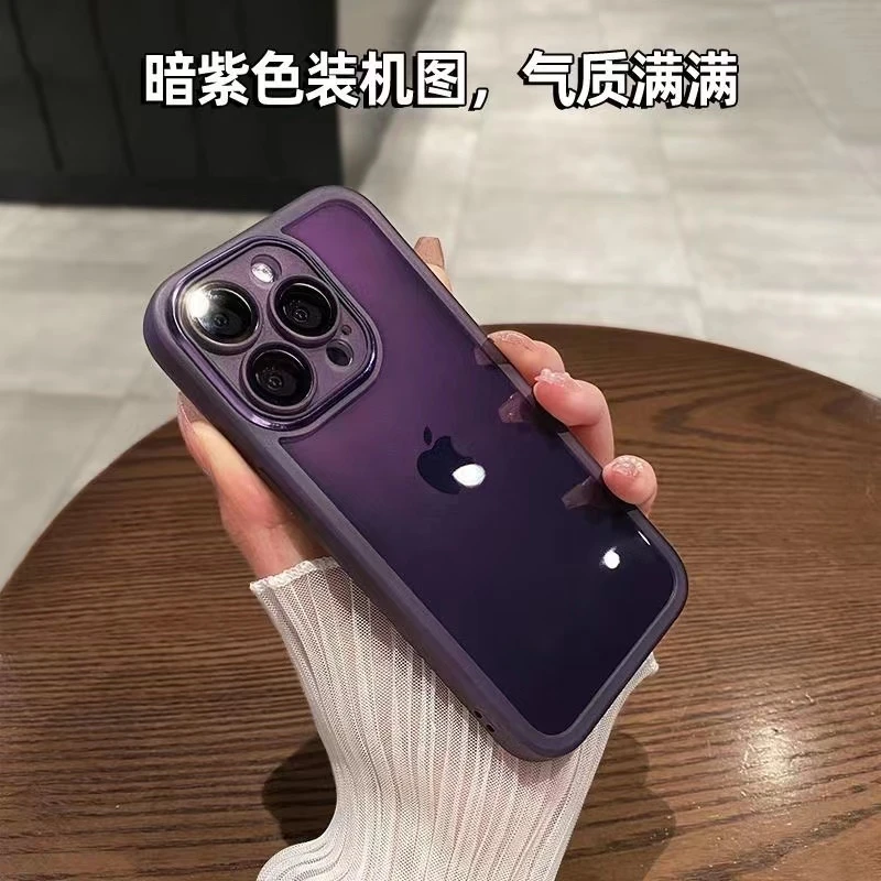 适用镜头膜苹果13手机壳iPhone14promax新款15Pro透明保护壳11/12