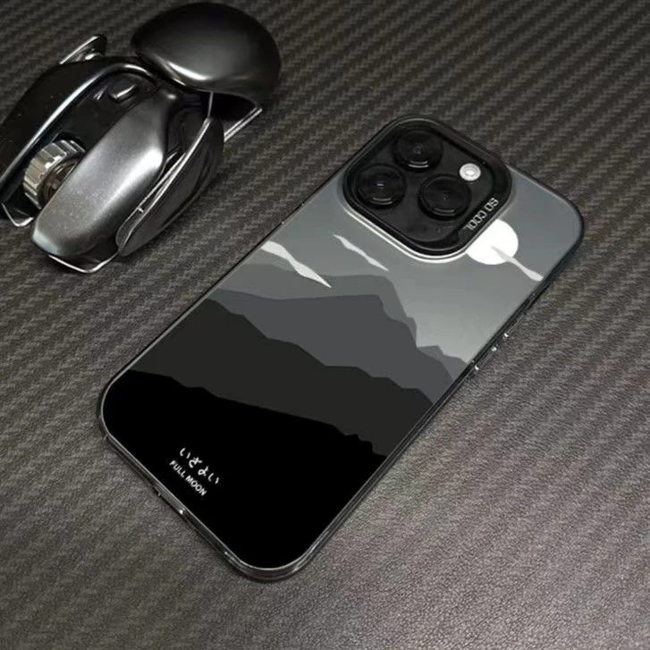 适用苹果15promax远峰蓝iphone14保护套13彩银高级12创意14promax