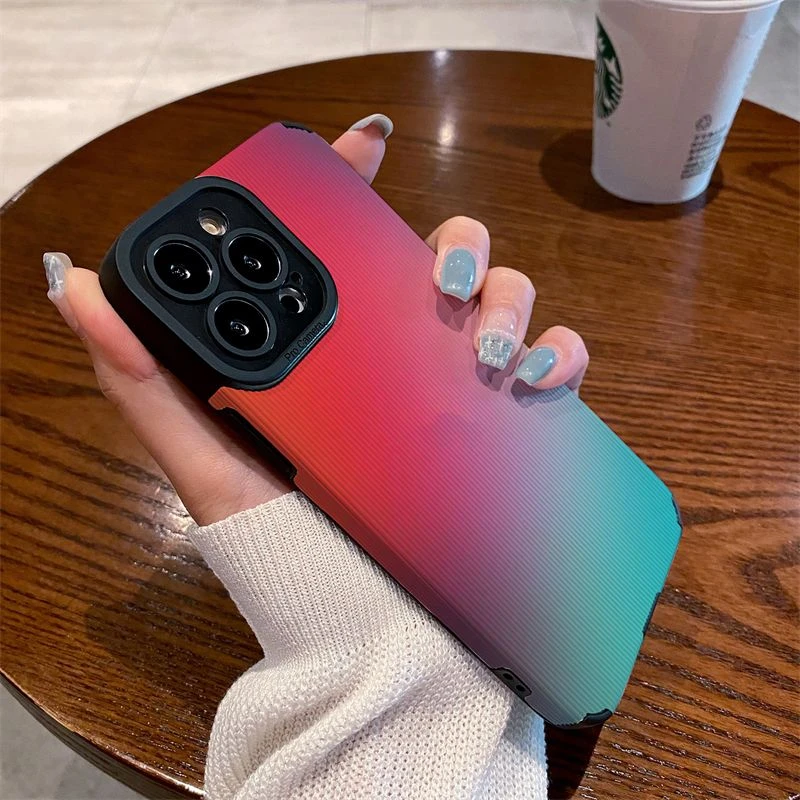 适用彩色iphone13苹果14手机壳华为oppovivo小米网红全包包边个性