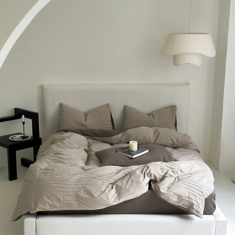 轻奢高级感|美拉德高级纯棉全棉四件套床单被套床笠2023新款4件套