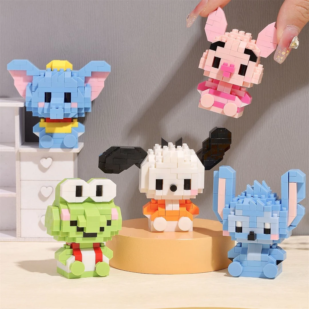 2024新款卡通小飞象Pochacc积木微小颗粒儿童益智拼装玩具成人版