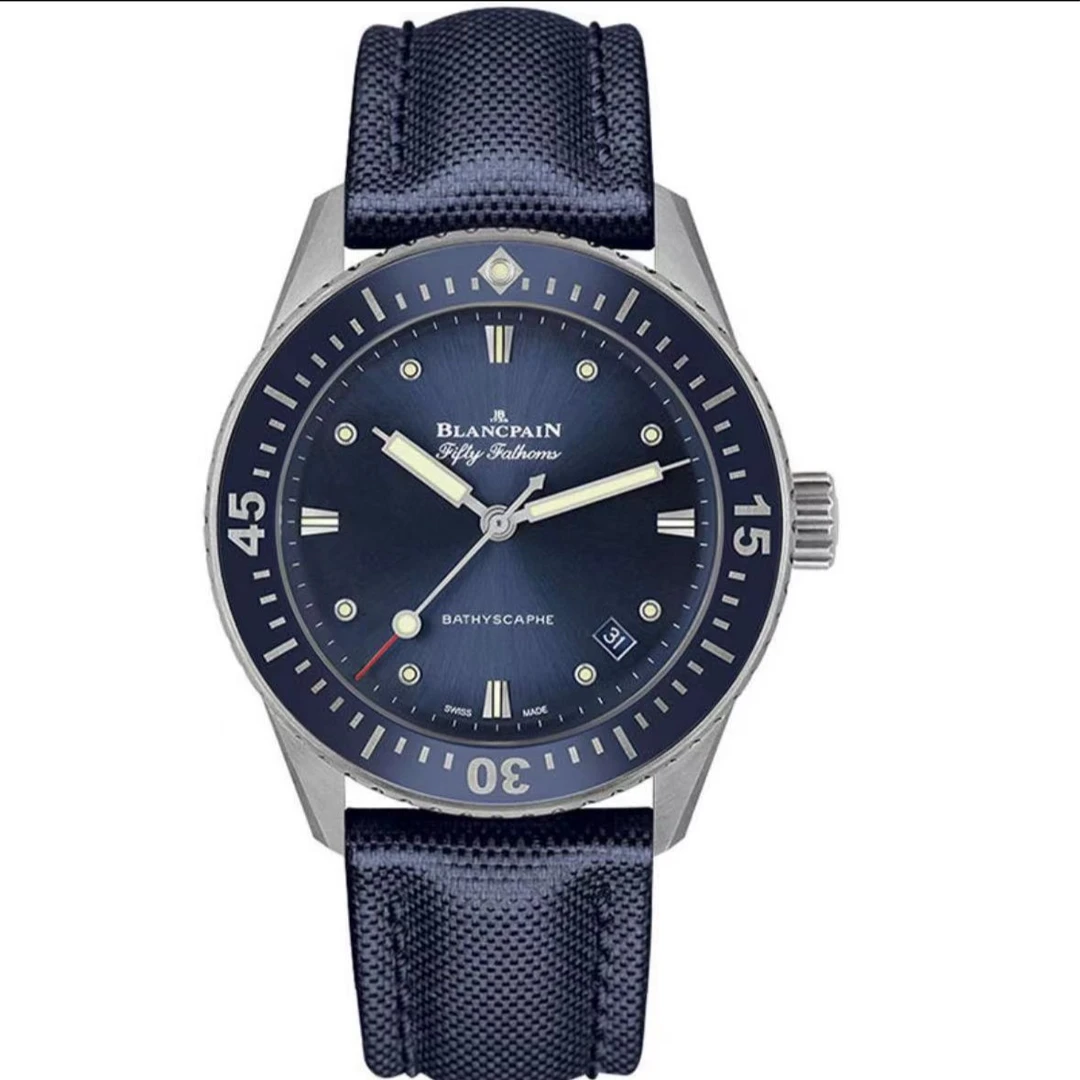 99新 Blancpain 五十噚/蓝色5100/38mm/23年全套