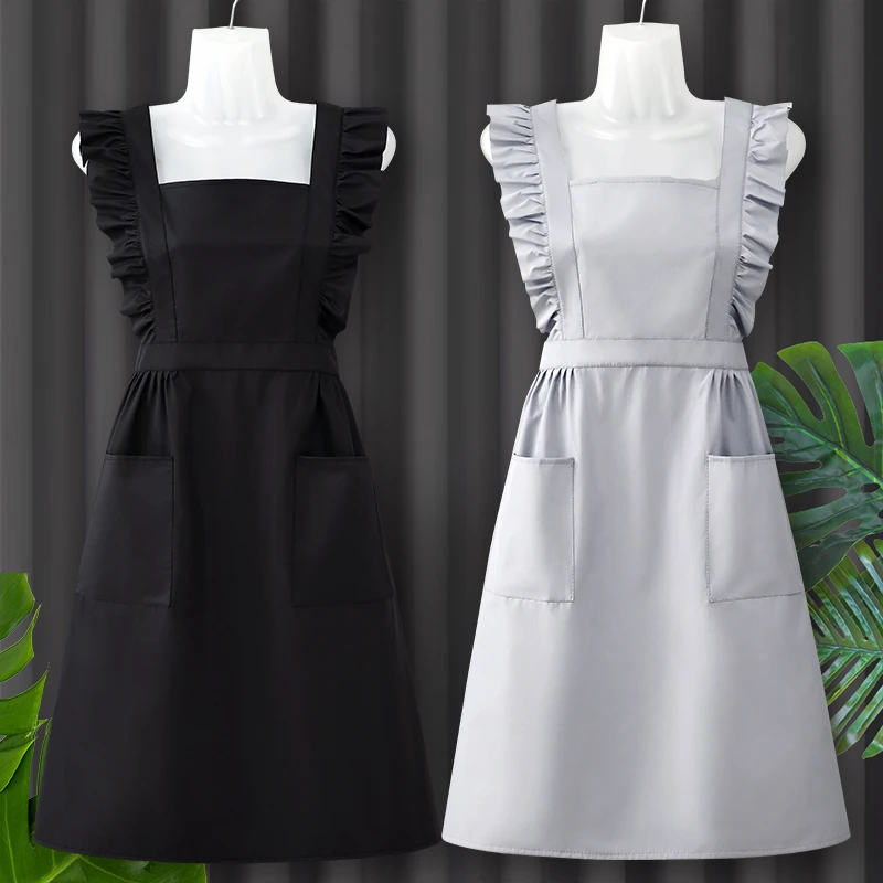 女时尚韩式做饭围裙防油防水透气厨房家用2025新TPU围裙防水防油