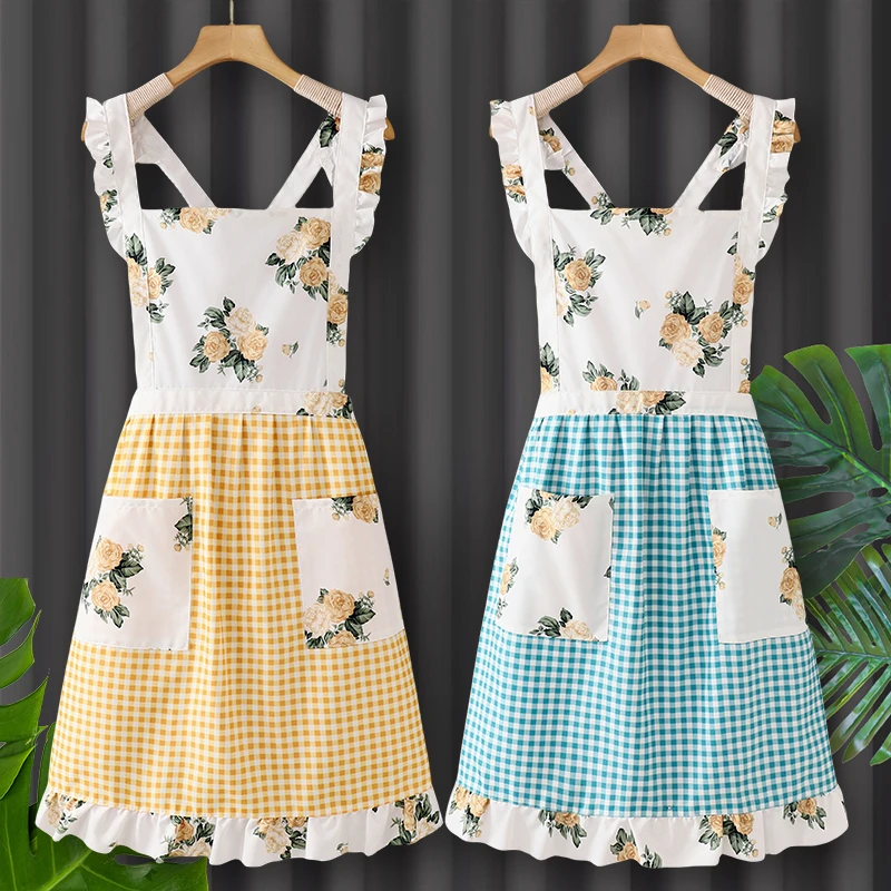 质量好的围裙厨房家用2025新款成人纯棉网红夏季小熊家用防水厨房