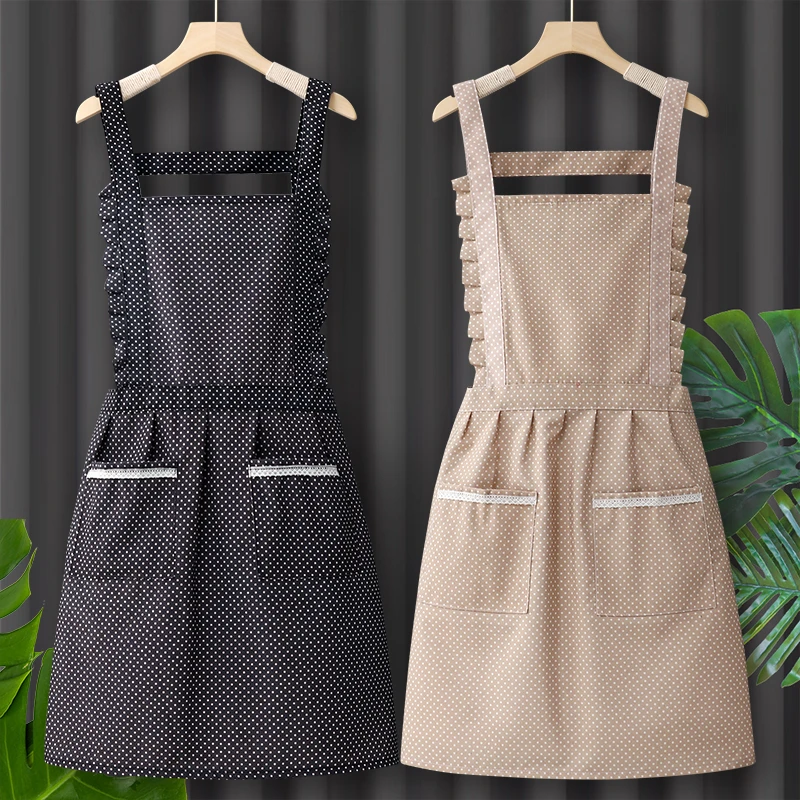 防油围裙女2025新款纯棉炒菜可爱公主风高颜值做防水防油掉皮围裙