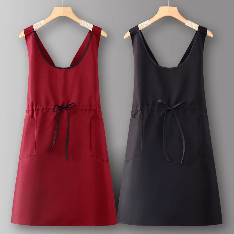 围裙罩衣厨房家用防水防油做饭短款网红同款洋气厨房日式防油厨房