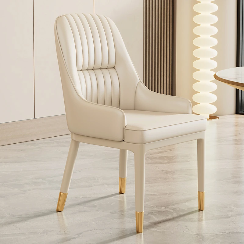 法式奶油风轻奢餐椅家用餐桌椅凳靠背餐厅椅子现代简约设计化妆椅
