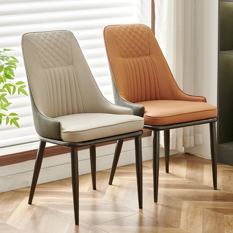 【酒店专用】家用餐椅轻奢高级感椅子靠背凳子网红阳台简约现代皮革