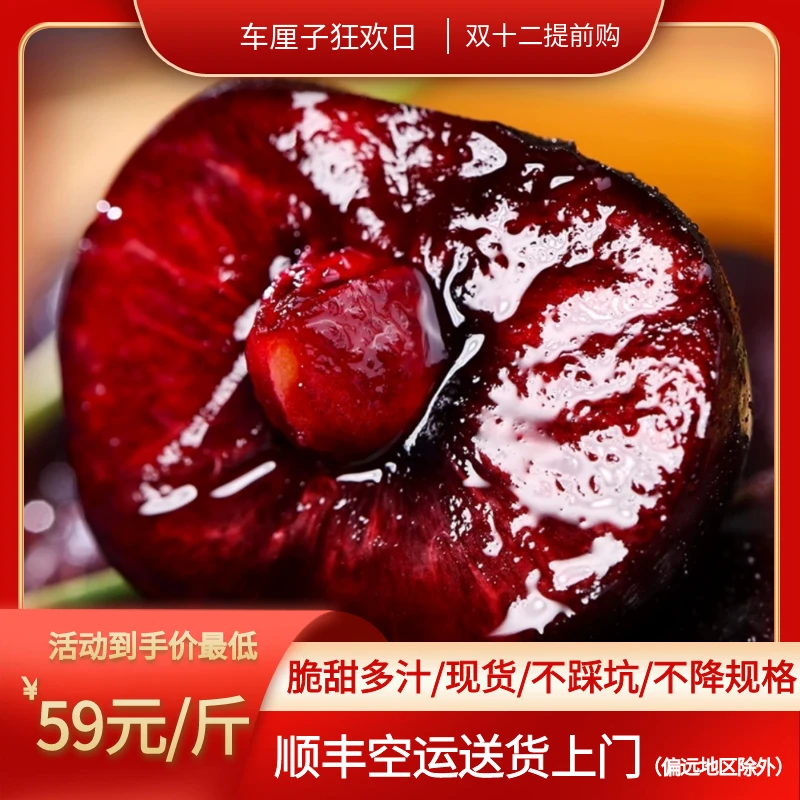 【九儿专属】智利桑提娜海运车厘子XL-3J精超同款超A新鲜水果1-5斤