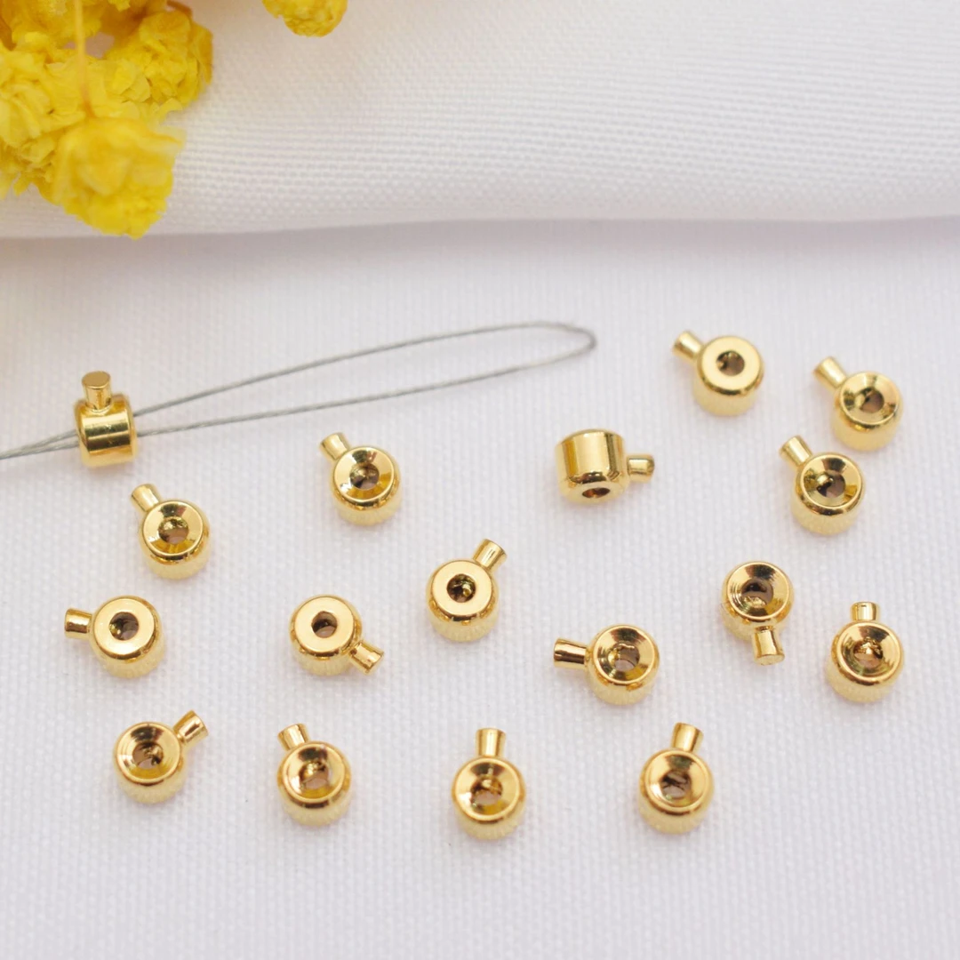 高级定位珠高压锅收尾扣 手工串珠隔离定位配件diy配件材料铜合金