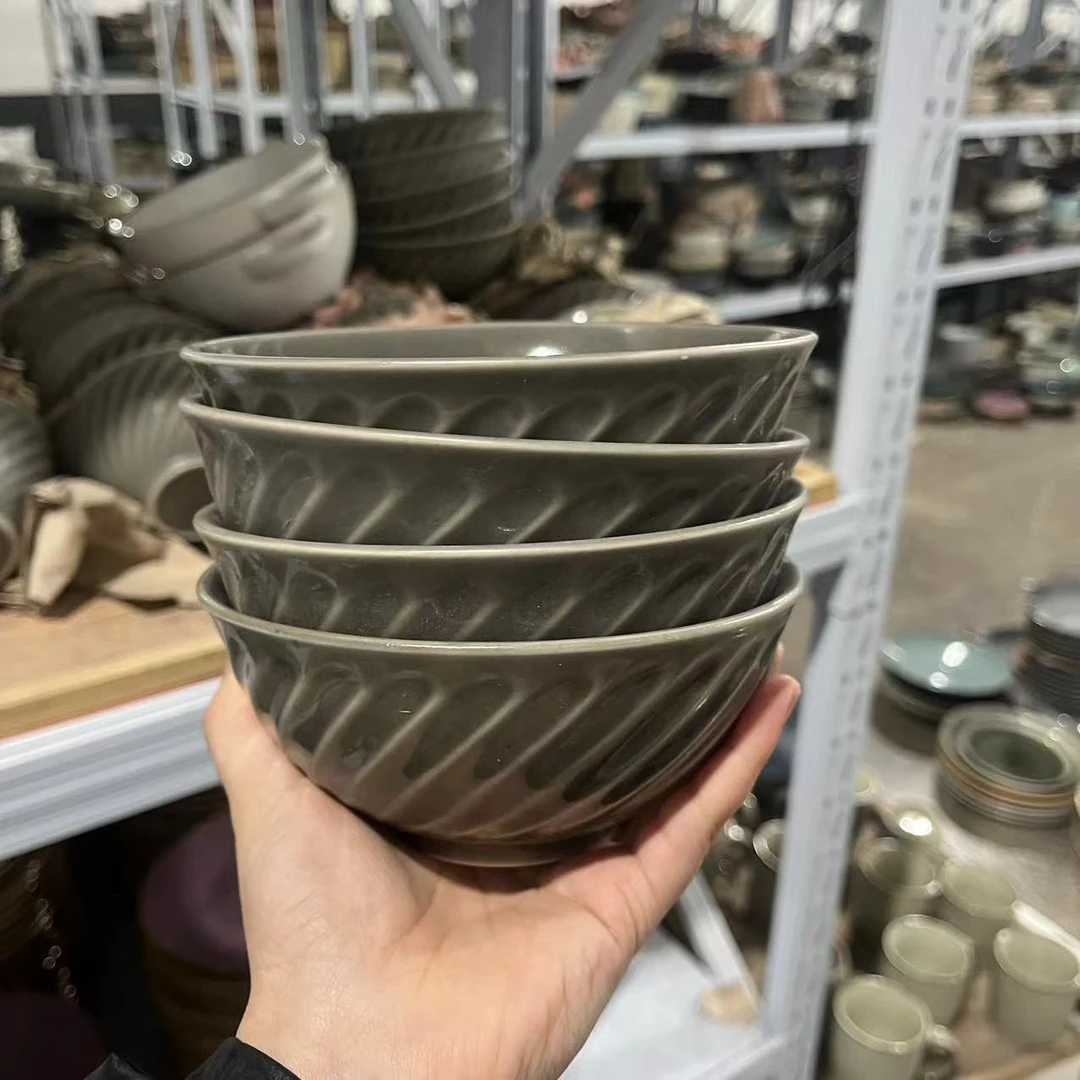 〖四支装〗5.5寸浮雕欧式米饭碗微瑕M4A