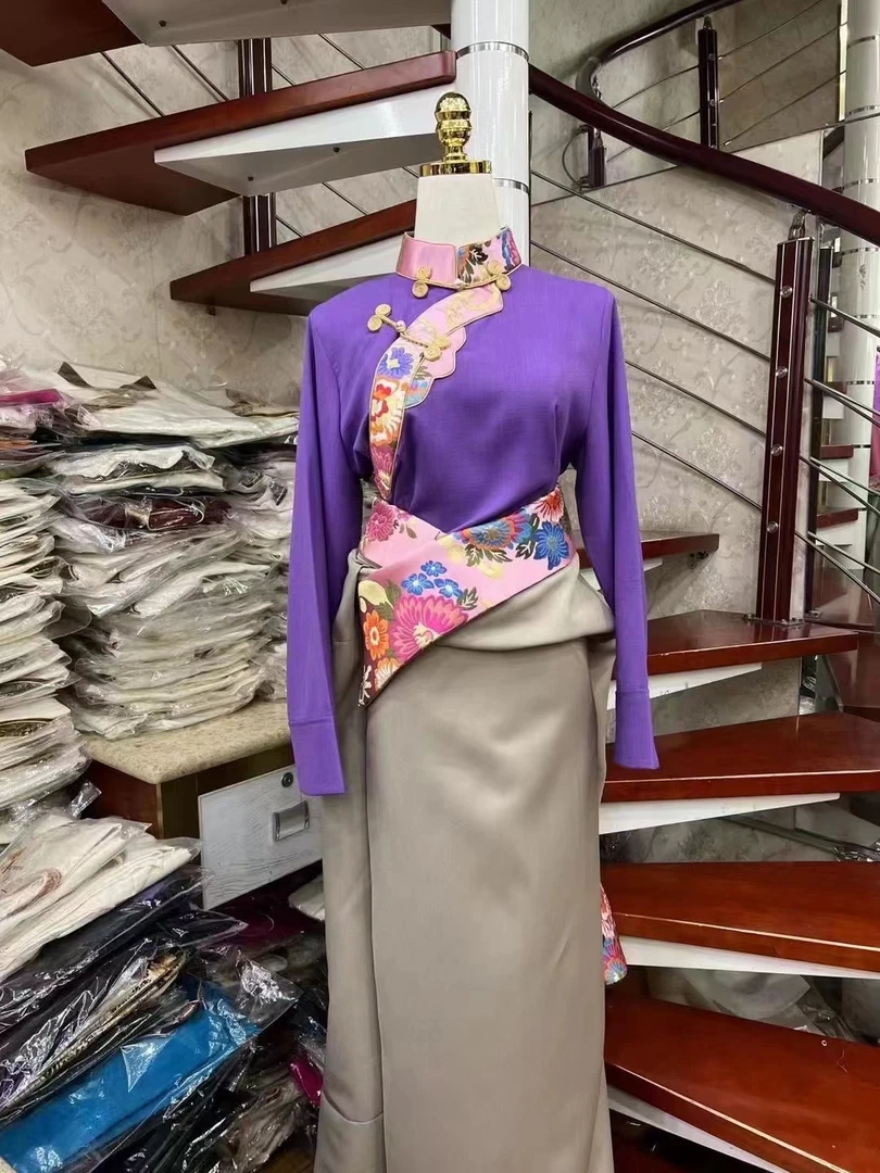 藏式女款藏袍套装