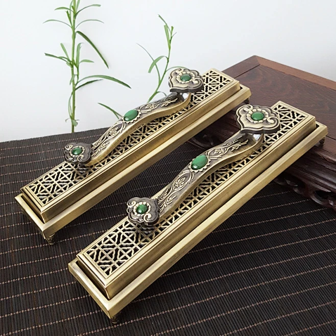 寻己祥云如意卧香盒中式仿古绿如意线香香炉 合金香道用品点香盒